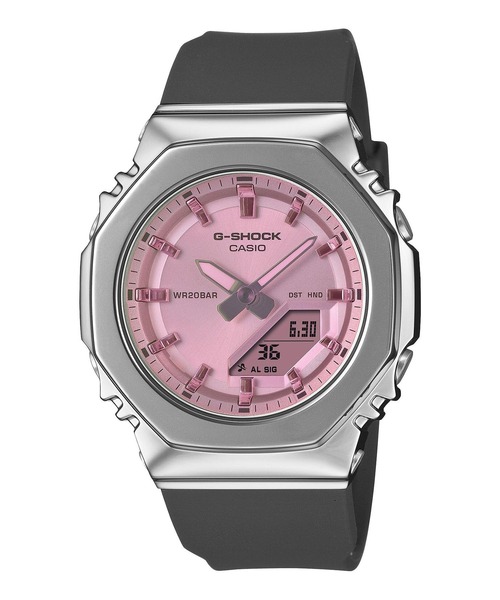 G-SHOCK(ジーショック)の「GM-S2110シリーズ / GM-S2110SR-1AJF(アナログ腕時計・レディース・ブラック×ピンク・FREE)」の1枚目の写真