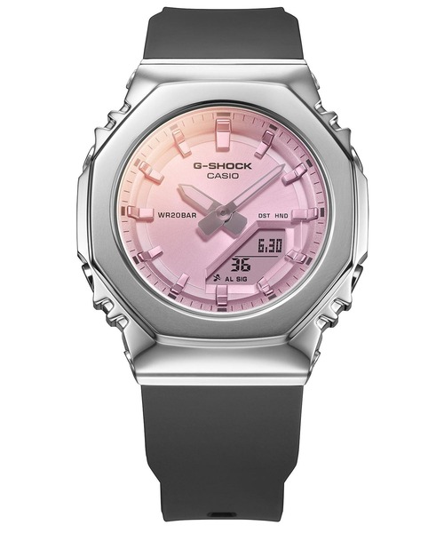 G-SHOCK(ジーショック)の「GM-S2110シリーズ / GM-S2110SR-1AJF(アナログ腕時計・レディース・ブラック×ピンク・FREE)」の5枚目の写真