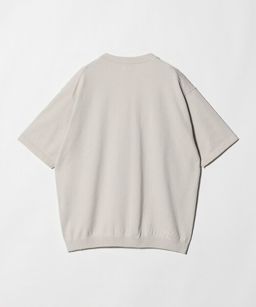 BEAUTY&YOUTH UNITED ARROWS(ビューティーアンドユースユナイテッドアローズ)の「KNITEE クリンプコットン Vネック ニット Tシャツ ウォッシャブル(ニット/セーター・メンズ・ブラック/ナチュラル・L/S/M/XL)」の8枚目の写真