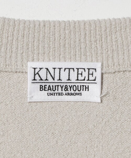 BEAUTY&YOUTH UNITED ARROWS(ビューティーアンドユースユナイテッドアローズ)の「KNITEE クリンプコットン Vネック ニット Tシャツ ウォッシャブル(ニット/セーター・メンズ・ブラック/ナチュラル・L/S/M/XL)」の19枚目の写真