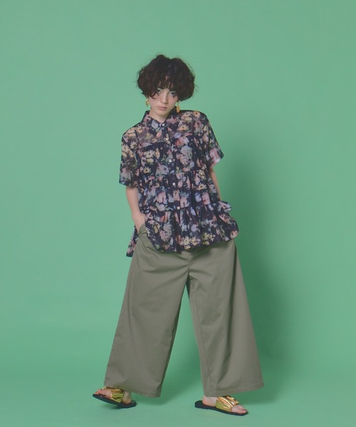 manana suerte（マニャーナスエルテ）の「チノワイドパンツ（チノパンツ・レディース・レッド/カーキ/ブラック・FREE）」の13枚目の写真