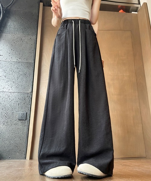 SallyLunn(サリーラン)の「ギャザーワイドイージーパンツ(その他パンツ・レディース・ベージュ/ブラック/ブルー/ホワイト・MEDIUM/LARGE)」の11枚目の写真
