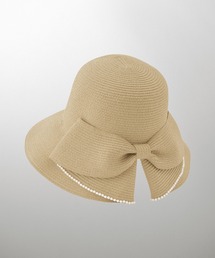 HUIT bouquet（ユイット）の「パールトリム リボンスリット ハット HUIT（ハット）」