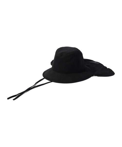 KIJIMA TAKAYUKI(キジマ タカユキ)の「KIJIMA TAKAYUKI DETACHABLE SUNSHADE SOFT HAT ソフトハット(ハット・レディース・ブラック/キャメル・1)」の2枚目の写真