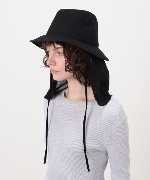 KIJIMA TAKAYUKI(キジマ タカユキ)の「KIJIMA TAKAYUKI DETACHABLE SUNSHADE SOFT HAT ソフトハット(ハット・レディース・ブラック/キャメル・1)」の3枚目の写真