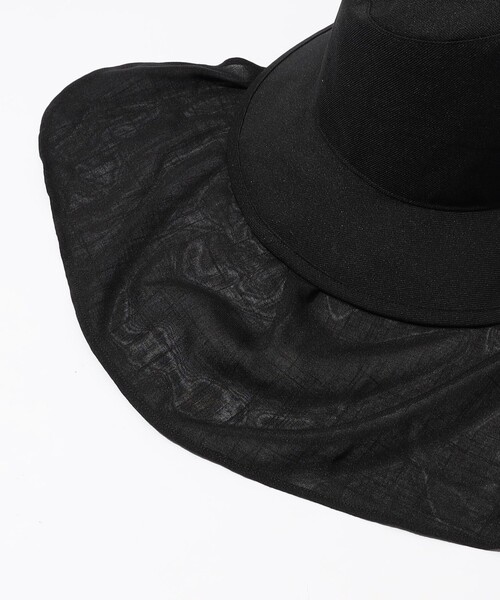KIJIMA TAKAYUKI(キジマ タカユキ)の「KIJIMA TAKAYUKI DETACHABLE SUNSHADE SOFT HAT ソフトハット(ハット・レディース・ブラック/キャメル・1)」の6枚目の写真