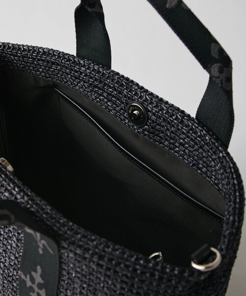 russet(ラシット)の「ナイロンラフィアデイリーミニトートバッグ(トートバッグ・レディース・ブラック/ダークブラウン/アイボリー・FREE)」の21枚目の写真