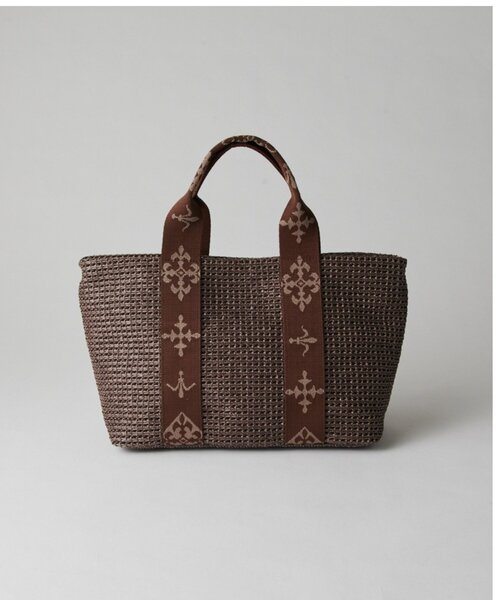 russet(ラシット)の「ナイロンラフィアデイリーミニトートバッグ(トートバッグ・レディース・ブラック/ダークブラウン/アイボリー・FREE)」の13枚目の写真