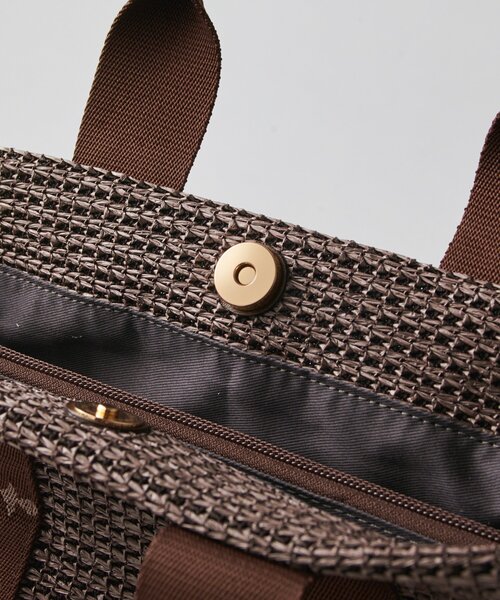 russet(ラシット)の「ナイロンラフィアデイリーミニトートバッグ(トートバッグ・レディース・ブラック/ダークブラウン/アイボリー・FREE)」の12枚目の写真