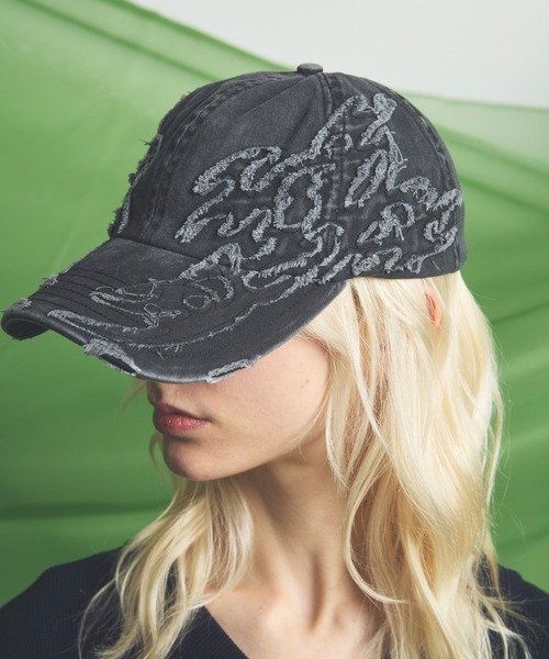 UNISEX》Fade Motif Damaged Tribal Pattern 6P Cap/フェードモチーフ