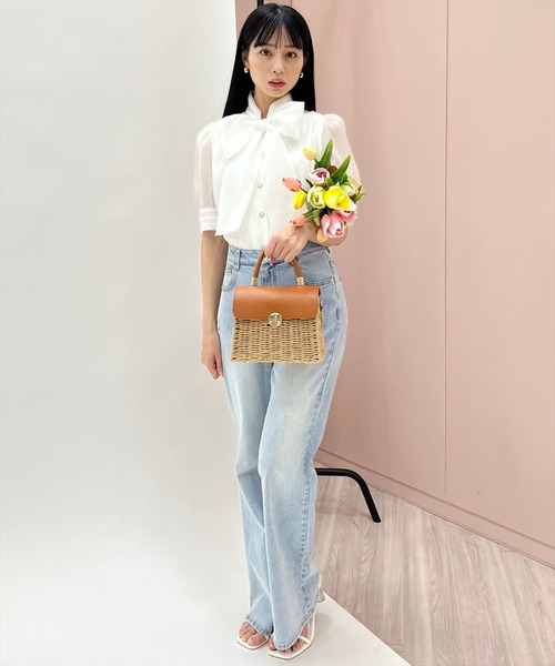 WILLSELECTION(ウィルセレクション)の「ピンタックカフスリボンタイブラウス(シャツ/ブラウス・レディース・ブルー/オフホワイト/ピンク・FREE)」の21枚目の写真