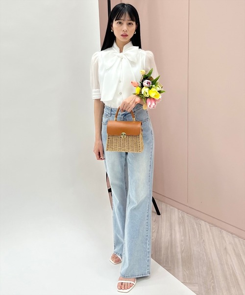 WILLSELECTION(ウィルセレクション)の「ピンタックカフスリボンタイブラウス(シャツ/ブラウス・レディース・ブルー/オフホワイト/ピンク・FREE)」の22枚目の写真