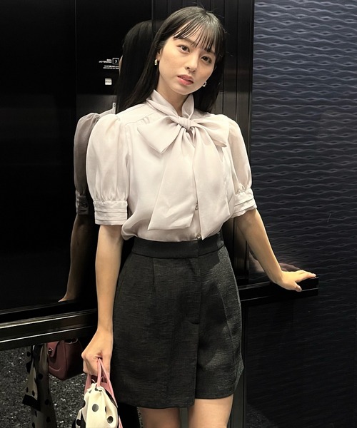 WILLSELECTION(ウィルセレクション)の「ピンタックカフスリボンタイブラウス(シャツ/ブラウス・レディース・ブルー/オフホワイト/ピンク・FREE)」の15枚目の写真