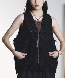 ROSE BUD | (CREOLME)FRINGE JACQUARD VEST(ベスト)