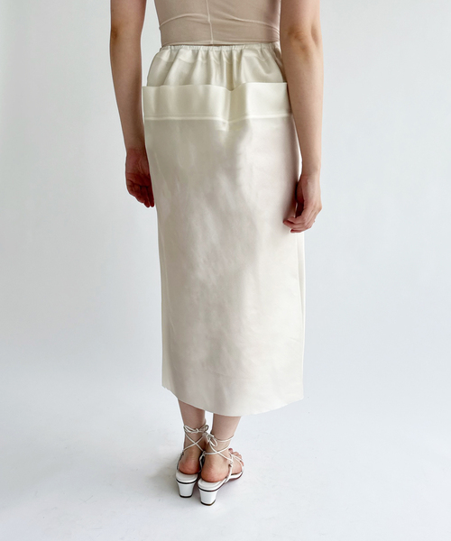 EDIT. FOR LULU(エディットフォールル)の「【GIA STUDIOS/ジア ストゥディオス】CHIEU SILK SKIRT(スカート・レディース・ホワイト・34/36)」の2枚目の写真