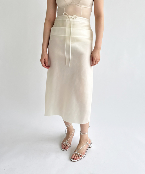 EDIT. FOR LULU(エディットフォールル)の「【GIA STUDIOS/ジア ストゥディオス】CHIEU SILK SKIRT(スカート・レディース・ホワイト・34/36)」の3枚目の写真