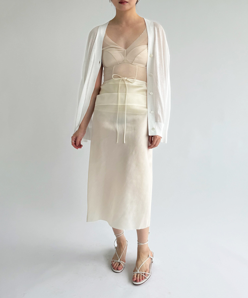EDIT. FOR LULU(エディットフォールル)の「【GIA STUDIOS/ジア ストゥディオス】CHIEU SILK SKIRT(スカート・レディース・ホワイト・34/36)」の5枚目の写真