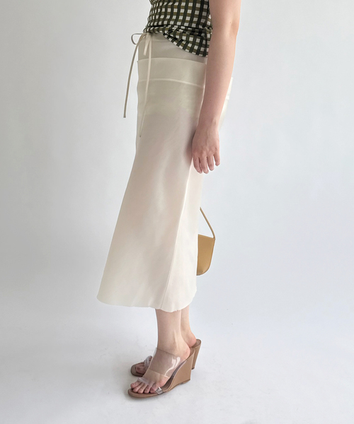 EDIT. FOR LULU(エディットフォールル)の「【GIA STUDIOS/ジア ストゥディオス】CHIEU SILK SKIRT(スカート・レディース・ホワイト・34/36)」の7枚目の写真