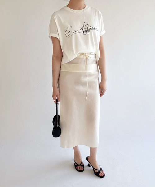 EDIT. FOR LULU(エディットフォールル)の「【GIA STUDIOS/ジア ストゥディオス】CHIEU SILK SKIRT(スカート・レディース・ホワイト・34/36)」の9枚目の写真