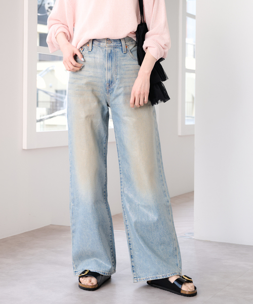 U by SPICK&SPAN(ユーバイスピックアンドスパン)の「LEVI'S/リーバイス RIBCAGE WIDE LEG H223(デニムパンツ・レディース・ブルー・25/26/27)」の4枚目の写真