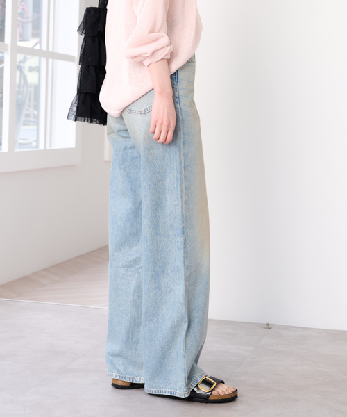 U by SPICK&SPAN(ユーバイスピックアンドスパン)の「LEVI'S/リーバイス RIBCAGE WIDE LEG H223(デニムパンツ・レディース・ブルー・25/26/27)」の5枚目の写真
