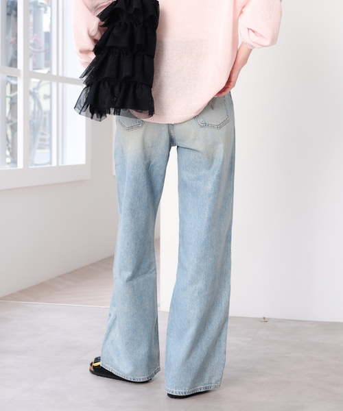 U by SPICK&SPAN(ユーバイスピックアンドスパン)の「LEVI'S/リーバイス RIBCAGE WIDE LEG H223(デニムパンツ・レディース・ブルー・25/26/27)」の6枚目の写真