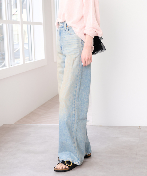 U by SPICK&SPAN(ユーバイスピックアンドスパン)の「LEVI'S/リーバイス RIBCAGE WIDE LEG H223(デニムパンツ・レディース・ブルー・25/26/27)」の7枚目の写真
