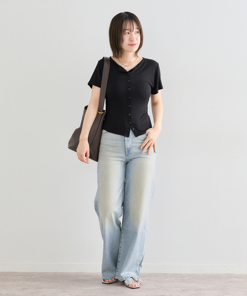 U by SPICK&SPAN(ユーバイスピックアンドスパン)の「LEVI'S/リーバイス RIBCAGE WIDE LEG H223(デニムパンツ・レディース・ブルー・25/26/27)」の10枚目の写真