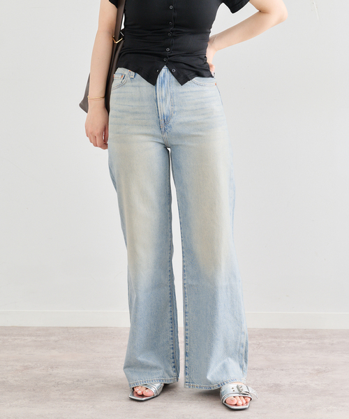 U by SPICK&SPAN(ユーバイスピックアンドスパン)の「LEVI'S/リーバイス RIBCAGE WIDE LEG H223(デニムパンツ・レディース・ブルー・25/26/27)」の14枚目の写真