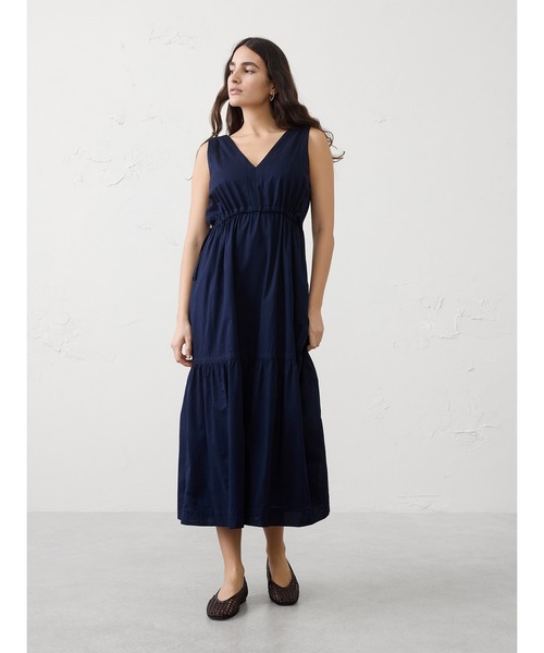 BANANA REPUBLIC FACTORY STORE(バナナリパブリック ファクトリーストア)の「BANANA REPUBLIC FACTORY STORE コットンボイルサイドタイマキシワンピース(ワンピース・レディース・ネイビー/ブラウン・S/M/L/XS)」の2枚目の写真