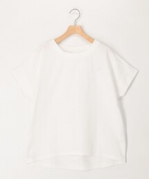 麻調ジャージー袖口ダブルTシャツ