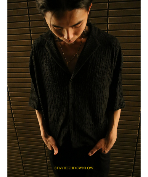 GOZER（ゴーザー）の「The Pleats Shirt（シャツ/ブラウス・メンズ・ブラック・3/1/2）」の5枚目の写真