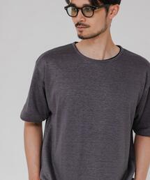 『洗濯可』LINEN NARROW TRIM T-SHIRTS