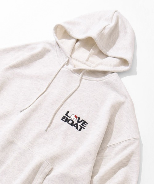 LOVE BOAT(ラブ・ボート)の「【HELLO KITTY/ハローキティ】×【LOVE BOAT/ラブボート】スウェットパーカー(パーカー・レディース・杢グレー/ブラック・M/S)」の12枚目の写真
