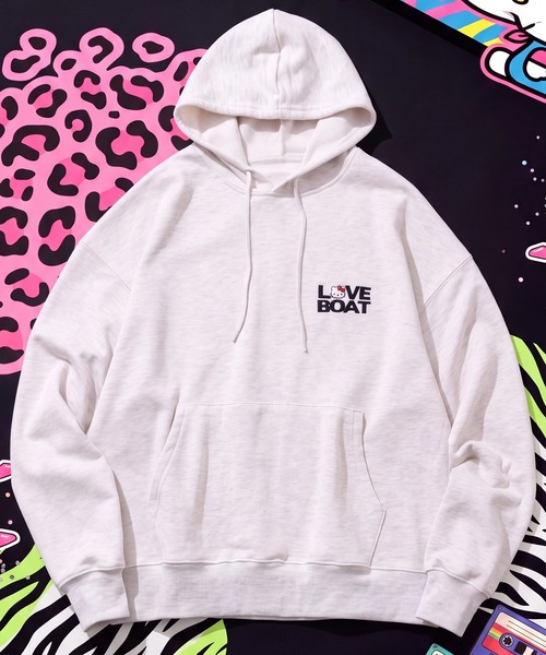 LOVE BOAT(ラブ・ボート)の「【HELLO KITTY/ハローキティ】×【LOVE BOAT/ラブボート】スウェットパーカー(パーカー・レディース・杢グレー/ブラック・M/S)」の14枚目の写真