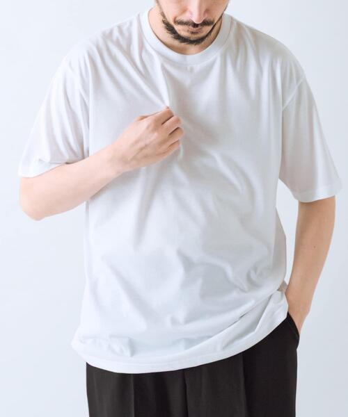 ITEMS URBANRESEARCH(アイテムズ アーバンリサーチ)の「接触冷感シルキータッチTシャツ(Tシャツ/カットソー・メンズ・ライトカーキ/ホワイト/ブルー系その他/ネイビー・LARGE/X-LARGE/MEDIUM)」の21枚目の写真