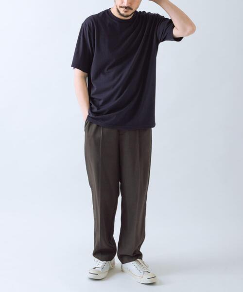 ITEMS URBANRESEARCH(アイテムズ アーバンリサーチ)の「接触冷感シルキータッチTシャツ(Tシャツ/カットソー・メンズ・ライトカーキ/ホワイト/ブルー系その他/ネイビー・LARGE/X-LARGE/MEDIUM)」の12枚目の写真