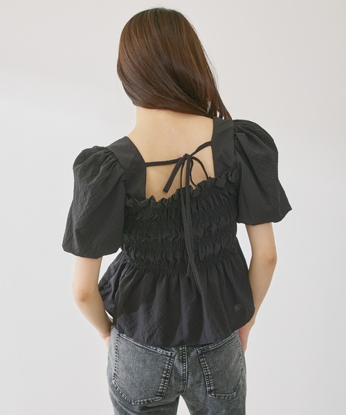 P.V.T（ピーブイティー）の「バックリボンシャーリングPO（その他トップス・レディース・LT.Blue/グリーン/White/Black・F）」の6枚目の写真