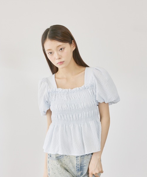 P.V.T（ピーブイティー）の「バックリボンシャーリングPO（その他トップス・レディース・LT.Blue/グリーン/White/Black・F）」の12枚目の写真