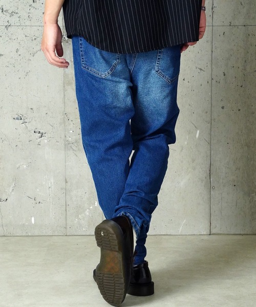 THE MILES（ザ マイルズ）の「"03"ストレッチデニム サルエルパンツ（デニムパンツ・メンズ・ワンウォッシュ/ライトインディゴブルー/ダークインディゴブルー/ブラック・L/XL/M）」の9枚目の写真