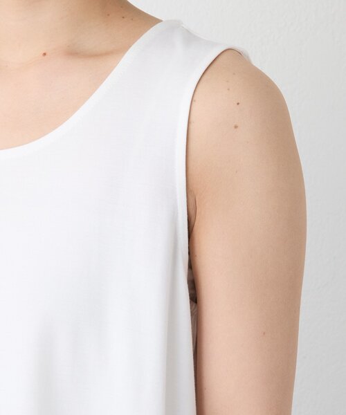 RIVE DROITE(リヴドロワ)の「【レイヤードにおすすめ/トレンド感◎/レース裾で映える】レースヘムタンクトップ(キャミソール・レディース・オフホワイト/ブラック・FREE)」の11枚目の写真