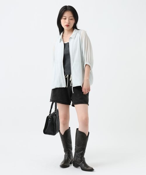 JEANASIS(ジーナシス)の「バイカラーニットショートパンツ/782988(その他パンツ・レディース・ブラック/ブラック系その他・FREE)」の12枚目の写真