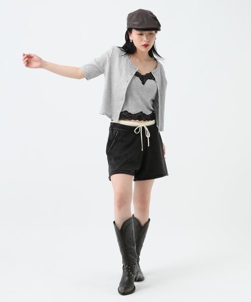 JEANASIS(ジーナシス)の「バイカラーニットショートパンツ/782988(その他パンツ・レディース・ブラック/ブラック系その他・FREE)」の21枚目の写真