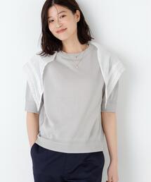 【ウォッシャブル / Good Price】ペーパーヤーンニットT