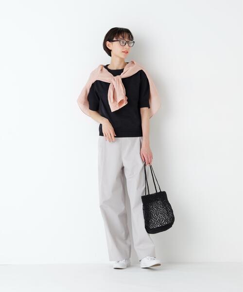 human woman（ヒューマンウーマン）の「【ウォッシャブル / Good Price】ペーパーヤーンニットＴ（ニット/セーター・レディース・ライトグリーン/レッド/ブラック系その他/グレー・MEDIUM）」の12枚目の写真