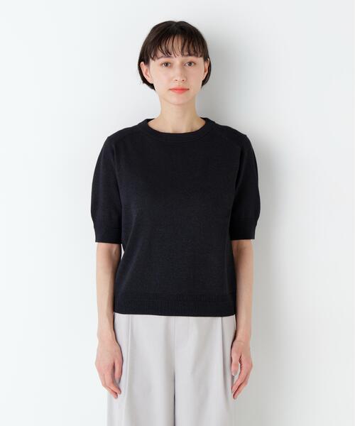 human woman（ヒューマンウーマン）の「【ウォッシャブル / Good Price】ペーパーヤーンニットＴ（ニット/セーター・レディース・ライトグリーン/レッド/ブラック系その他/グレー・MEDIUM）」の13枚目の写真