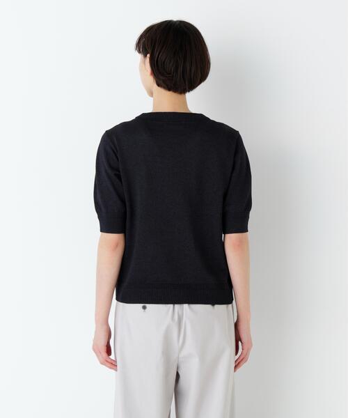 human woman（ヒューマンウーマン）の「【ウォッシャブル / Good Price】ペーパーヤーンニットＴ（ニット/セーター・レディース・ライトグリーン/レッド/ブラック系その他/グレー・MEDIUM）」の14枚目の写真