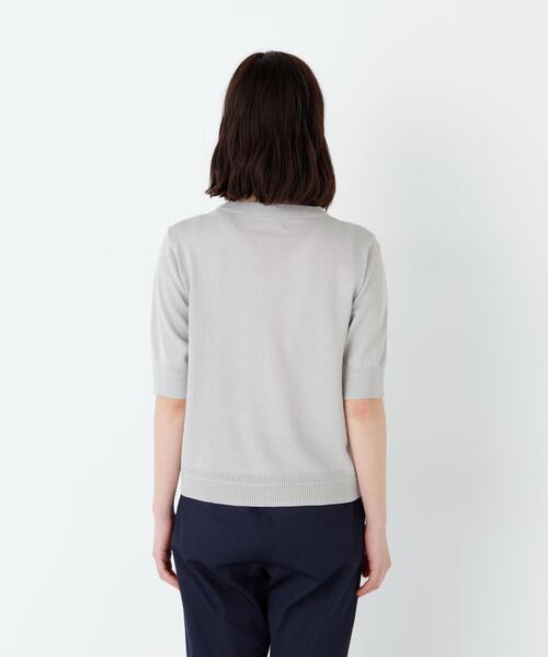 human woman（ヒューマンウーマン）の「【ウォッシャブル / Good Price】ペーパーヤーンニットＴ（ニット/セーター・レディース・ライトグリーン/レッド/ブラック系その他/グレー・MEDIUM）」の21枚目の写真