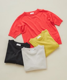 【ウォッシャブル / Good Price】ペーパーヤーンニットT