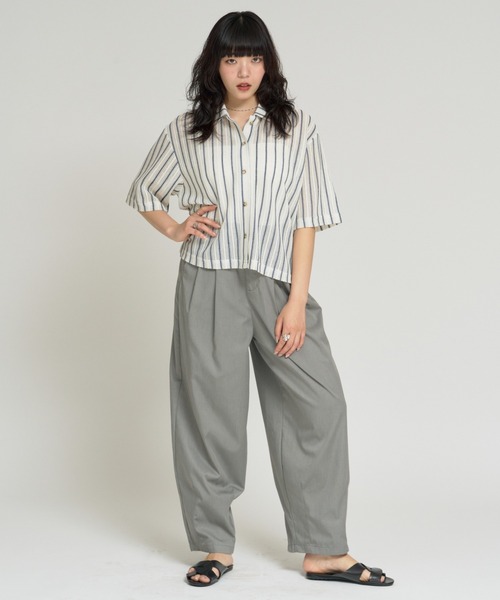 RU.TI.LE（ルチル）の「【RU.TI.LE】クロシェシャツ（シャツ/ブラウス・レディース・アイボリー/ブラック・MEDIUM）」の14枚目の写真
